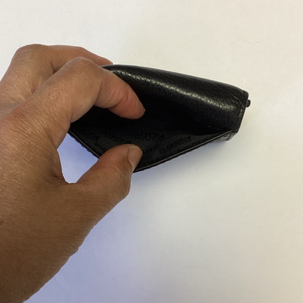 Michael Kors Black Pebbled Leather Card Holder - Picture 3 of 7